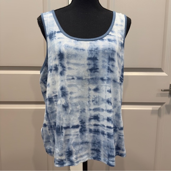 Lucky Brand Blue Tie Dye Tank Top XL - Picture 3 of 7